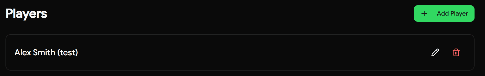 Player deletion screenshot, showing delete button rendered properly